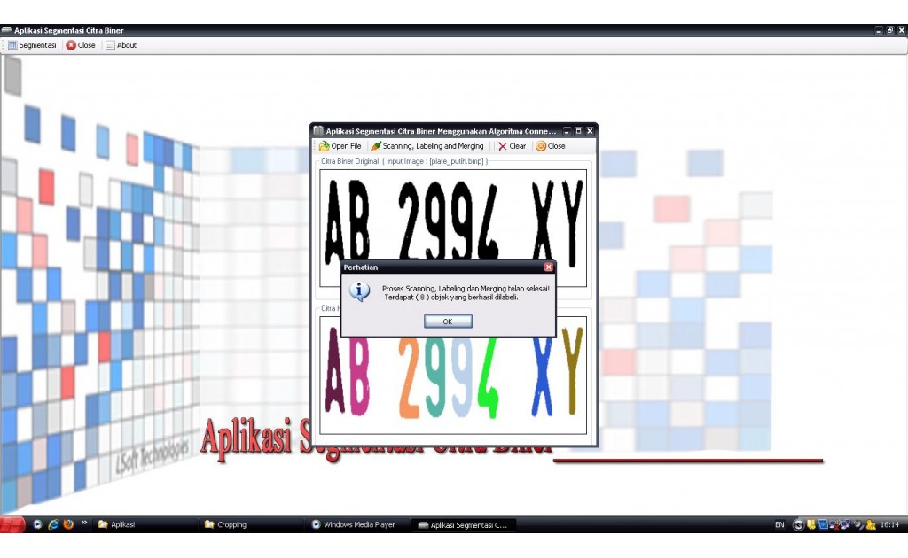 Segmentasi Citra Biner Menggunakan Algoritma Connected Component Labeling